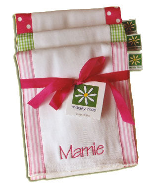 burp cloths and bibs