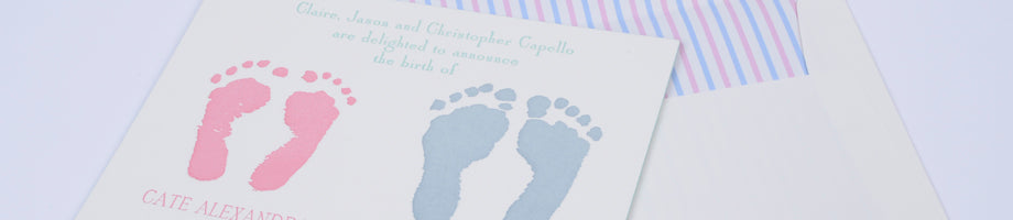 flat print baby announcements