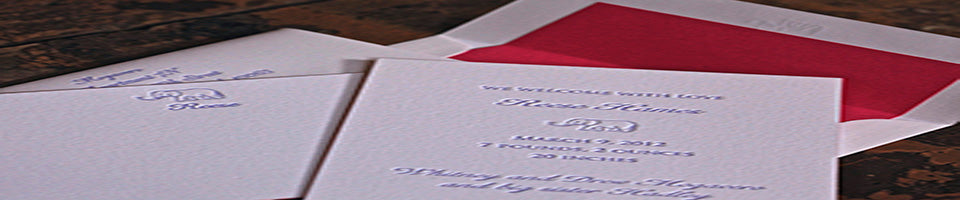 letterpress baby stationery