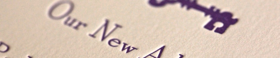 letterpress moving cards