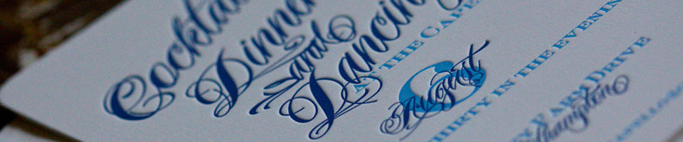 letterpress wedding parties