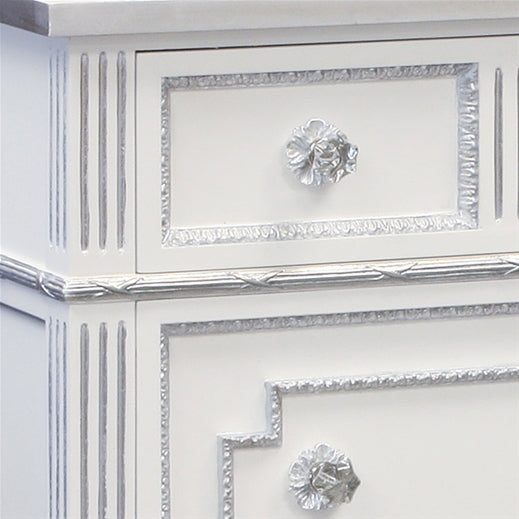 AFK marcheline chest metallic silver and white