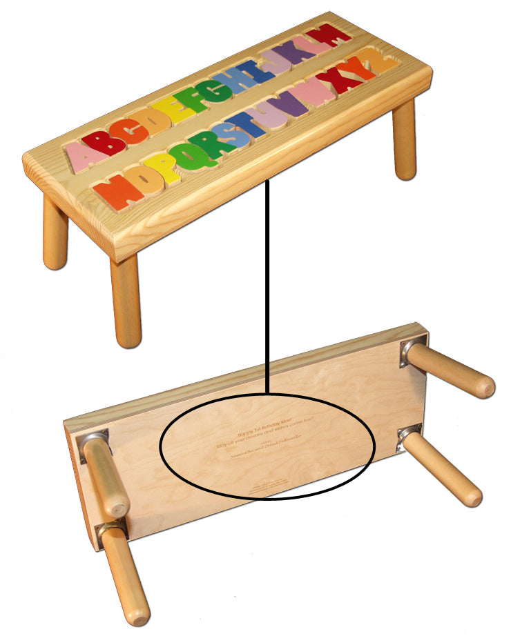 alphabet puzzle stool