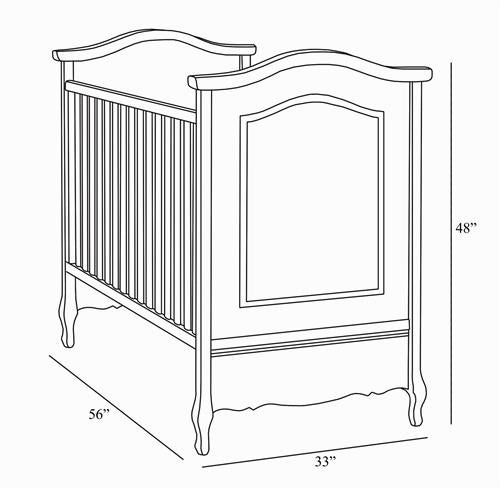 art for kids cherubini crib (versailles tea stain)