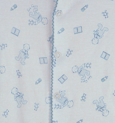 baby boy cotton footie romper set