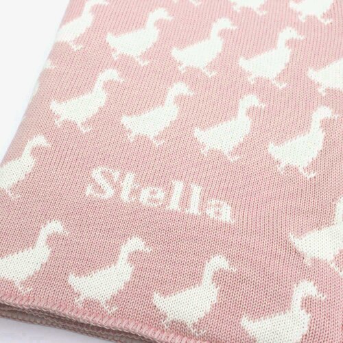 pink ducks baby blanket