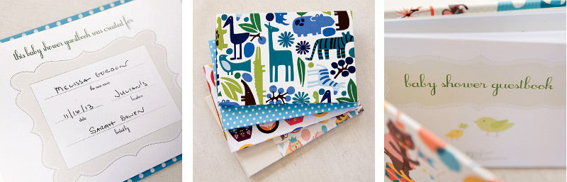 baby shower guest book by rag & bone bindery