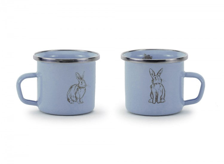 blue bunny dish keepsake set and box (plate, mug, & bowl)