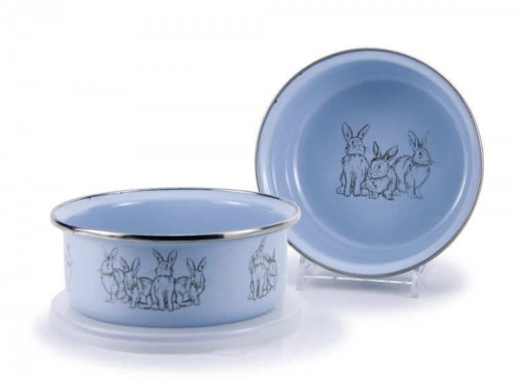 blue bunny dish keepsake set and box (plate, mug, & bowl)