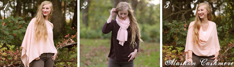 solid color cashmere poncho