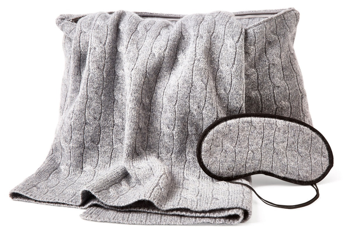 cashmere travel blanket set