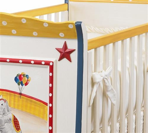 circus french panel crib by art for kids