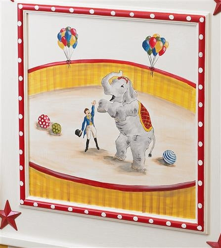 circus french panel crib by art for kids
