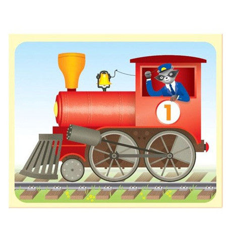 counting trains wall art by eeboo