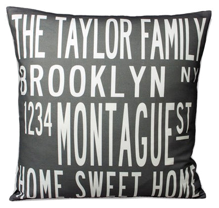custom family home pillow