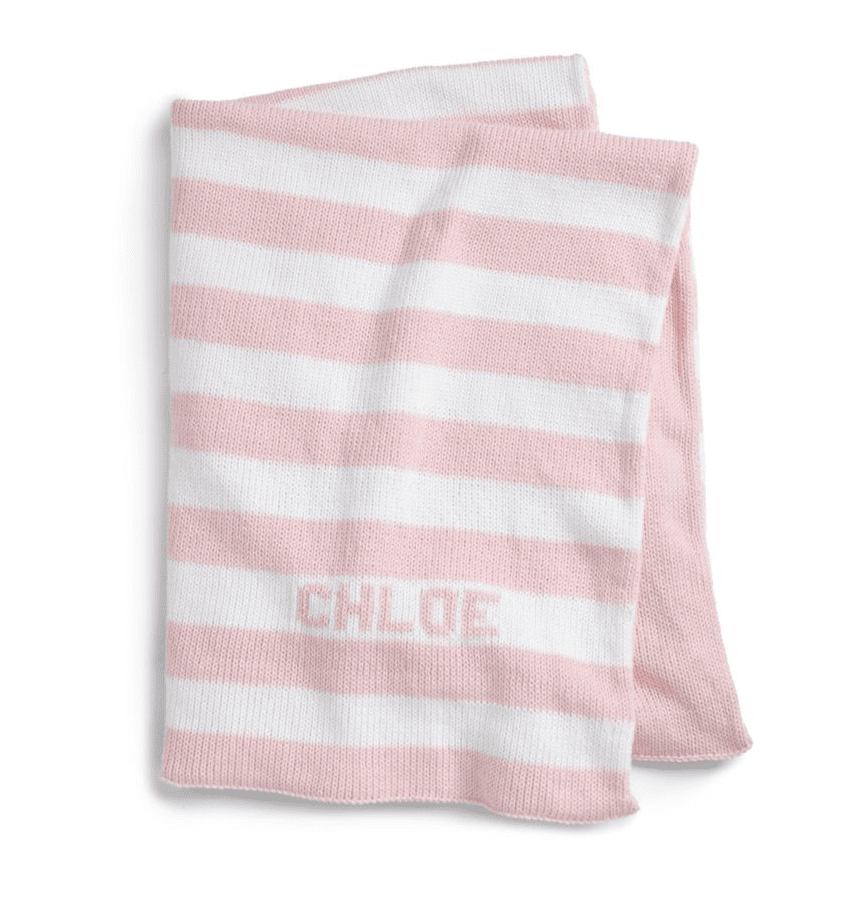custom baby girl monogrammed knit set (blanket, sweater and hat)