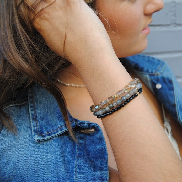 Customize Your Charm - Mini Black Onyx Classic Charm Bracelet