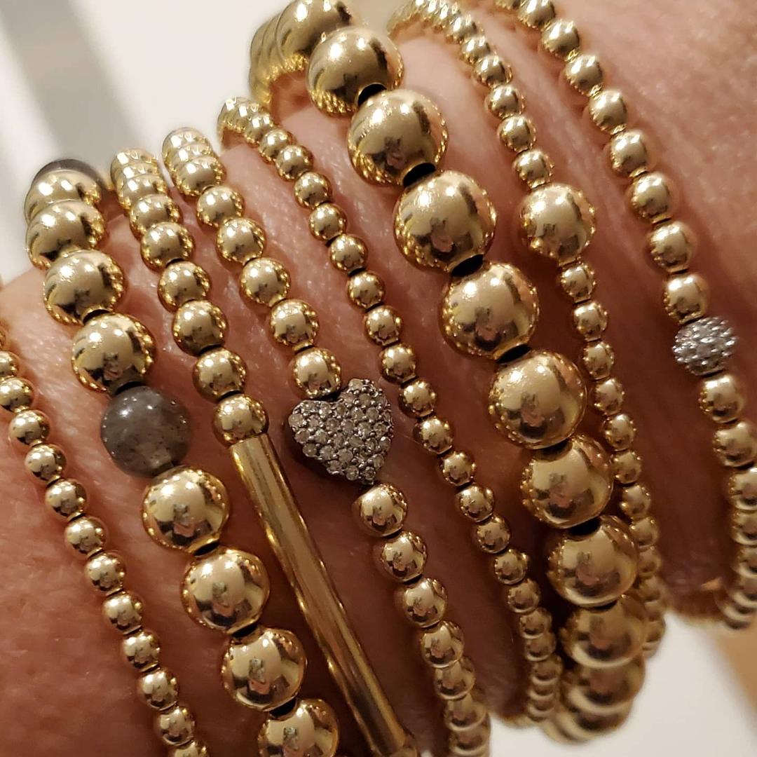 pave diamond heart bracelet