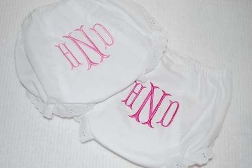 embroidered diaper cover - fishtale monogram