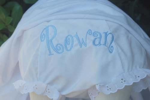 embroidered name monogrammed bloomers diaper cover panty - curly