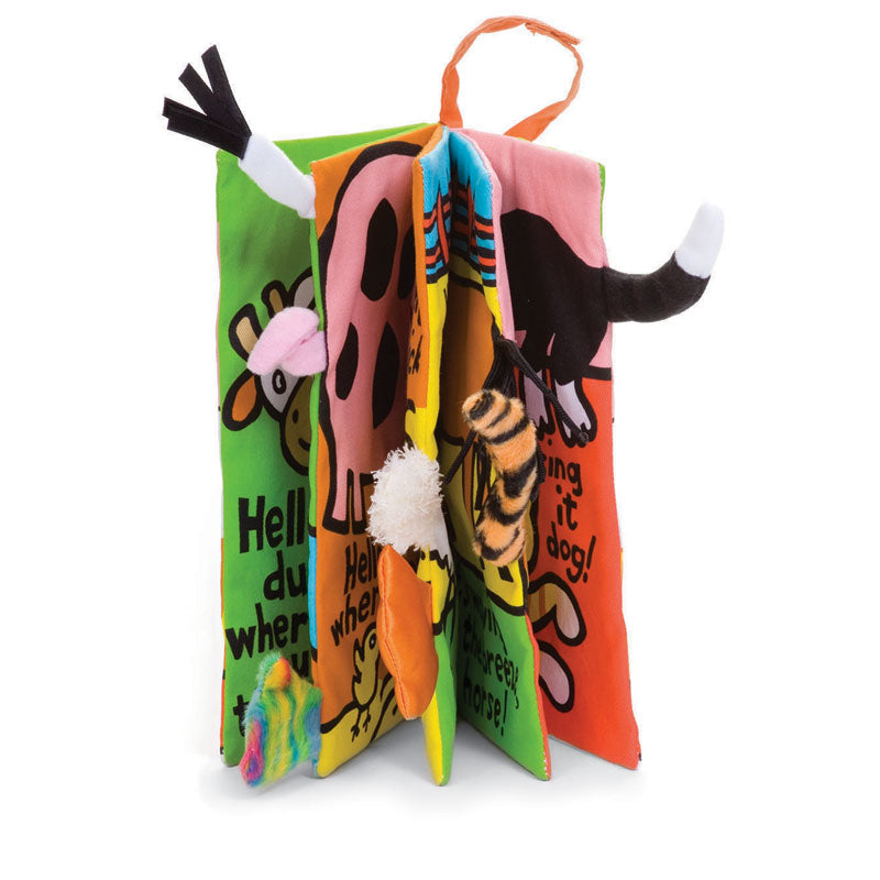 farm tails plush book by jelly cat