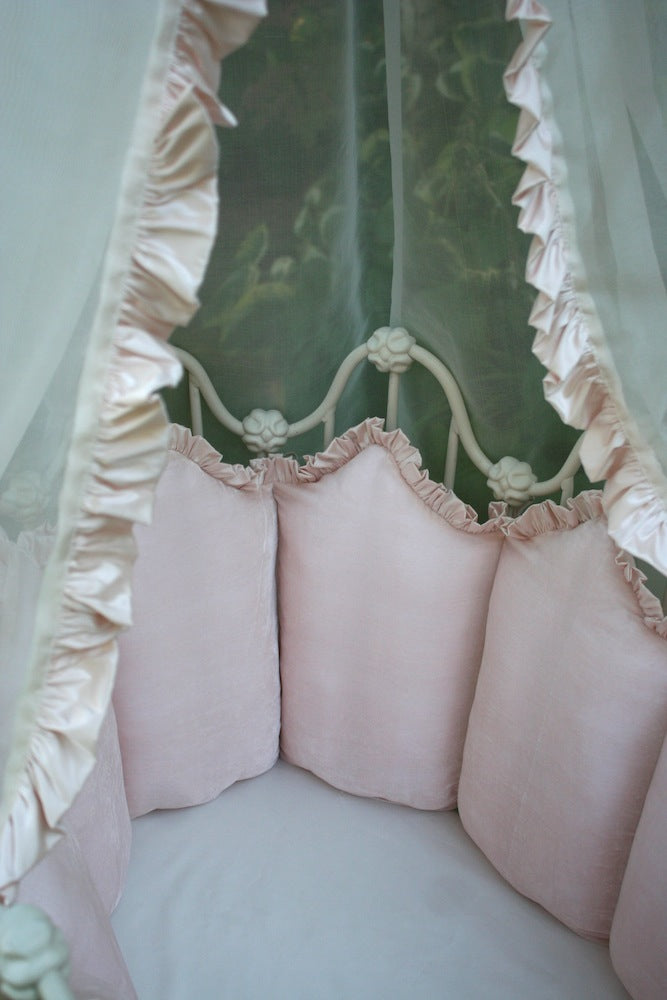 florence cradle bedding - silk velvet & dupioni silk (contact us for pricing)