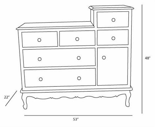 french changing table (enchanted forest) by art forkids