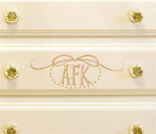 french chest with monogram