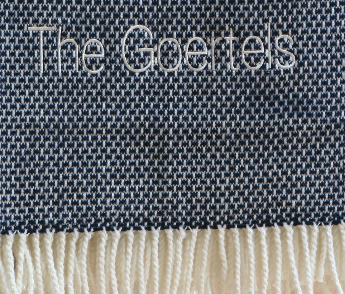 fringed throw blanket - rice pattern (several colors available)