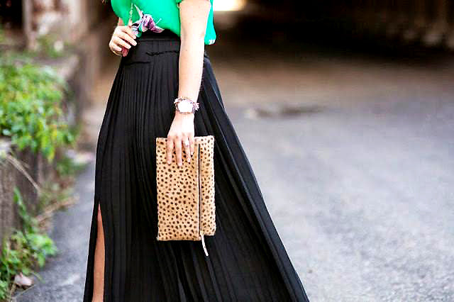 leopard printed foldover clutch