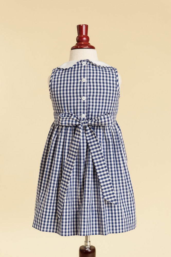 gingham dress with peter pan collar