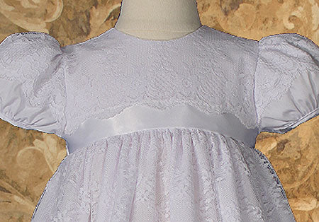 girls layered lace christening dress