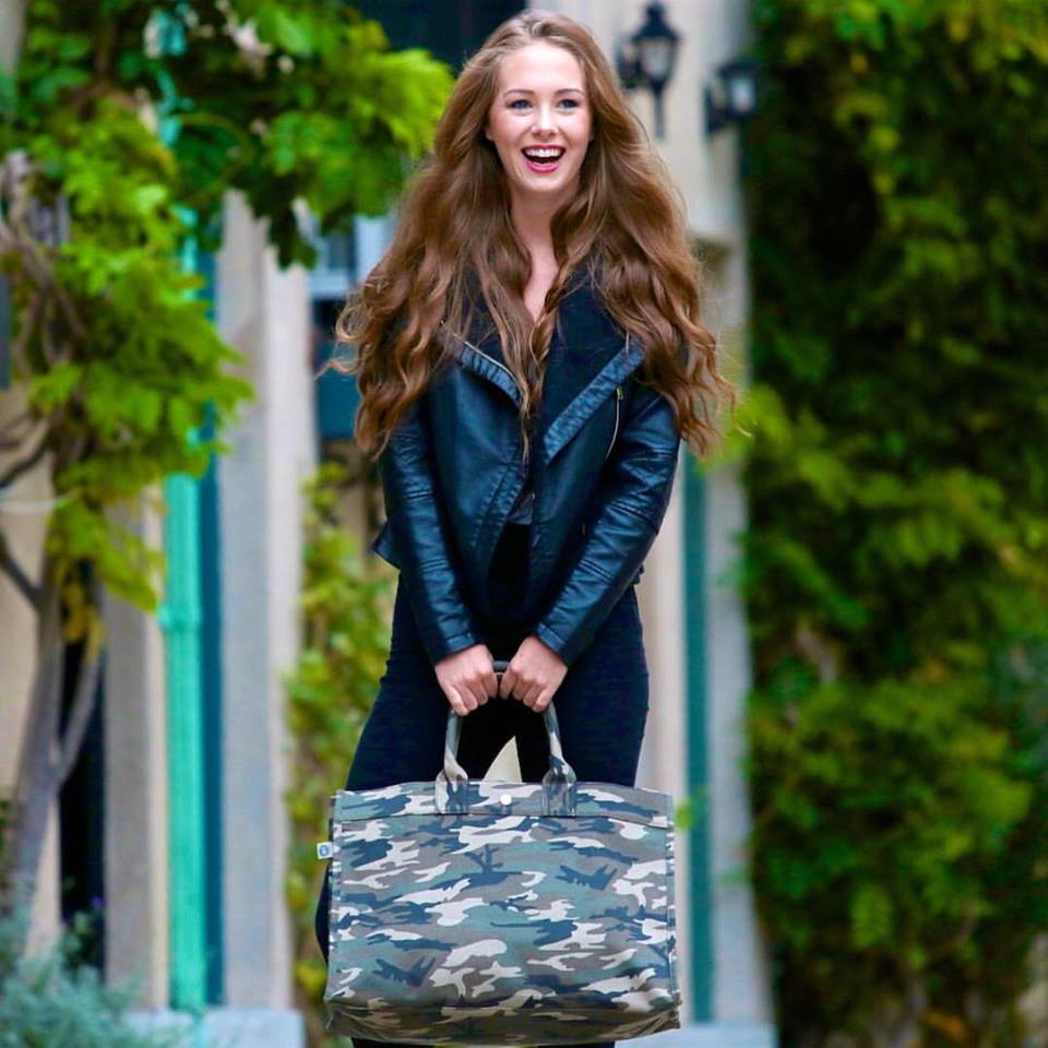 lux EW green camo tote