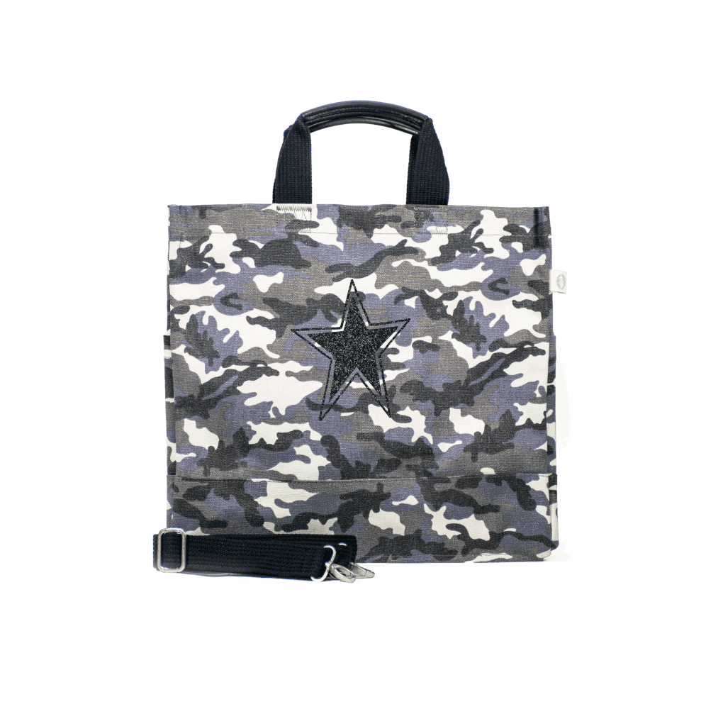 grey camouflage NS tote