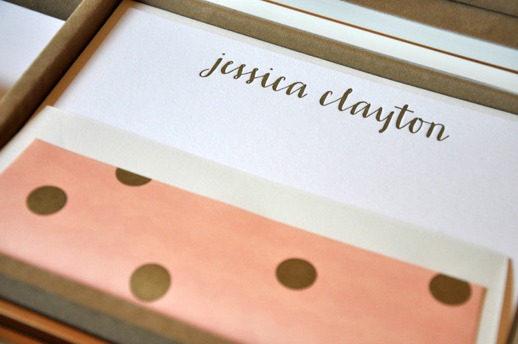 haute papier camel and gold stationery wardrobe