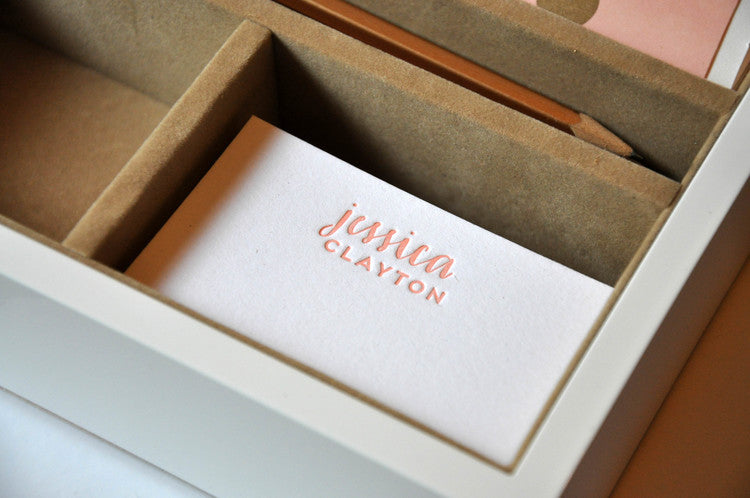 haute papier camel and gold stationery wardrobe