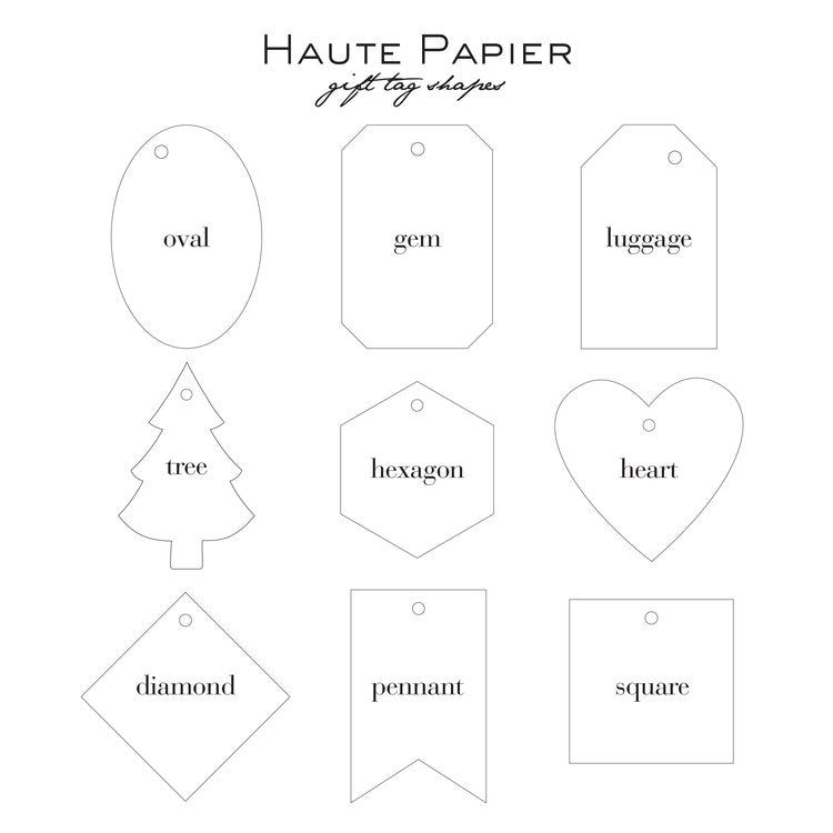 haute papier letterpress gift tag t81