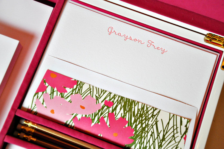 haute papier v2 fuchsia stationery wardrobe