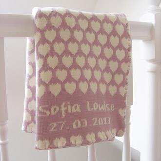 hearts baby blanket (several colors available)