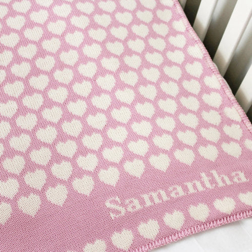hearts baby blanket (several colors available)