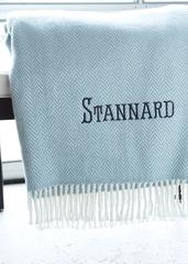 herringbone fringed throw (several colors available)