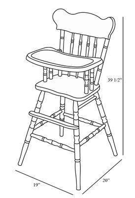 classic white high chair - discontinued