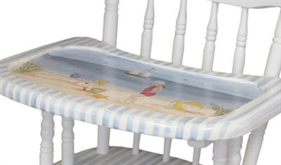 high chair (seashore motif)