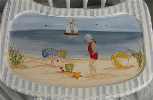 high chair (seashore motif)