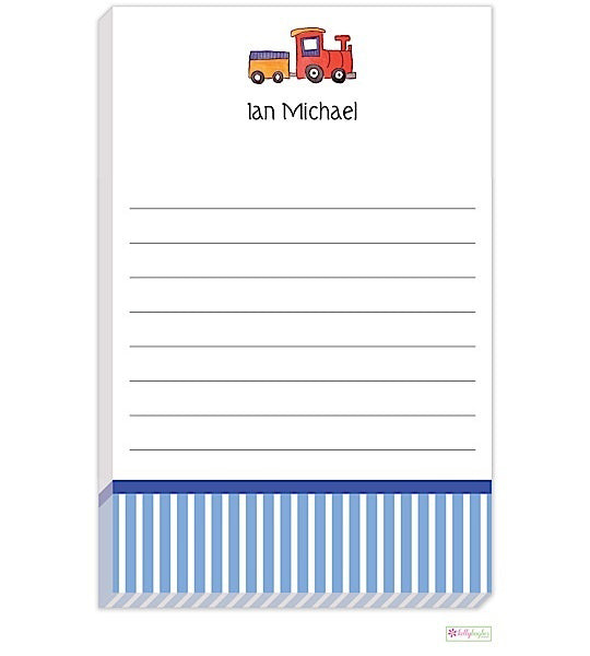 personalized - all aboard notepad