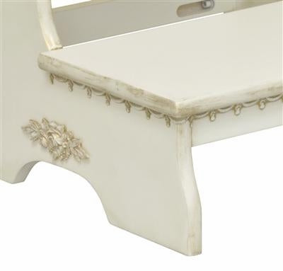 large two step step stool - versailles finish & moulding