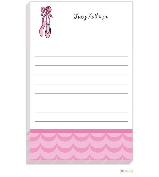 personalized - ballerina notepad