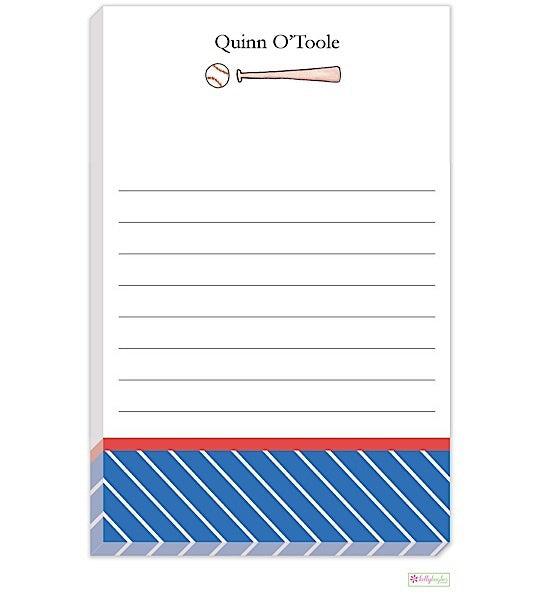 personalized - baseball buff notepad