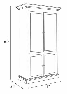evan armoire - star moulding/gilding
