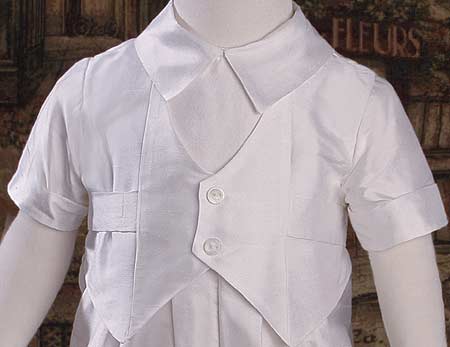 boys christening coverall with vest